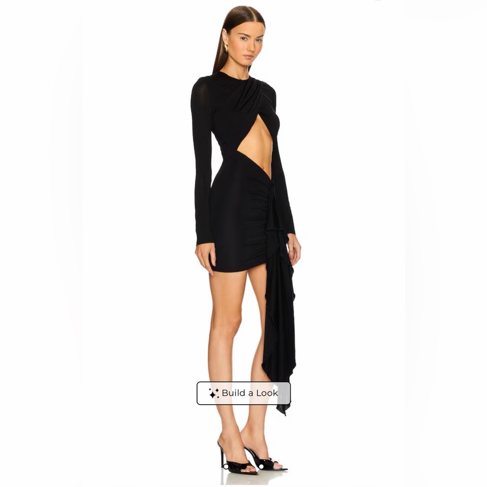 Michael Costello x REVOLVE Isabella Mini Dress in Black